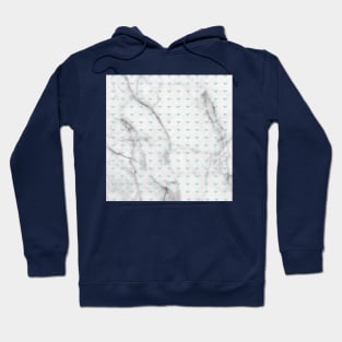 White Marble Abstract Mint Hoodie